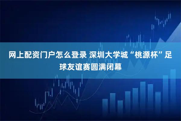 网上配资门户怎么登录 深圳大学城“桃源杯”足球友谊赛圆满闭幕